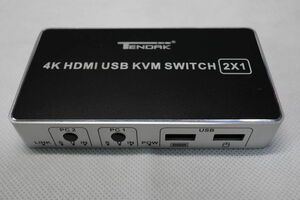 中古 TENDAK KVMスイッチ パソコン切替器（パソコン2台用）