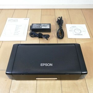 美品!!　動作確認済!!　EPSON　エプソン　WiFi対応　インクジェット　モバイルプリンター　PX-S05B　純正ACアダプター付き!!