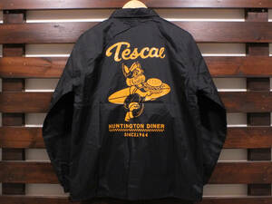 新品 Lサイズ TES ハンティントン ダイナー コーチジャケット ブラック The Endless Summer HUNTINGTON DINER CREW COACH JACKET