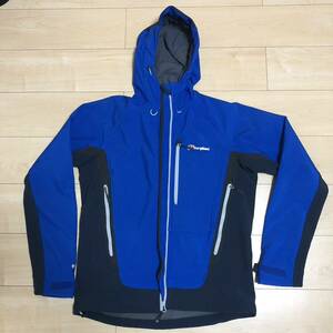 berghaus/バーグハウス Breton Softshell Jacket/ブレトン ソフトシェルジャケット 20117 ブルー メンズ Mサイズ ウインドストッパー