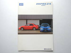 [ catalog only ] Impreza sedan WRX publication 2 generation GD series middle period teary eyes 2002 year thickness .39P Subaru catalog 