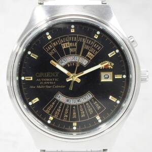 01 15-583680-07 [Y] ORIENT オリエント New Multi- Year Calendar 希少 メンズ 腕時計 自動巻き ケース付き 46D701-90 札15