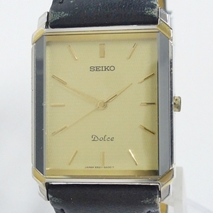 10 30-585098-25 [Y] SEIKO セイコー Dolce ドルチェ 5S21-5A20 クオーツ レディース 腕時計 スクエア型 名30