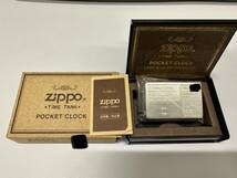 180★【未使用品】ZIPPO ジッポ POCKET CLOCK ライター 名前入り 刻印あり シリアルナンバーあり ポケットクロック★_画像1