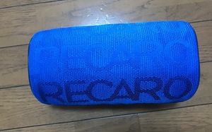 送料サービス！RECAROロゴシート生地　ネックパッド　ブルー　青　スポコン ドリフト　ゼロヨン　カスタムカー