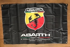 一番安？ABARTH　アバルト　スコーピオンロゴ　バナーフラッグ 旗　特大サイズ　送料サービス　595 696 　124 送