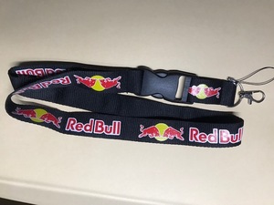 送料無料　レッドブル　RED　BULLロゴ　ブラック　黒ネックストラップ　フォミュラー