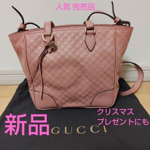 新品 未使用 GUCCI トートミニ 2way マイクログッチ ソフトピンク ショルダーバッグ 国内直営店購入