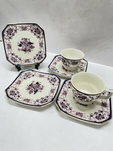 * collector worth seeing NIKKO DOUBLEPHOENIX Nikko cup & saucer 4 customer Western-style tableware tea utensils .. tea retro collection S1202*13
