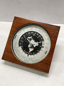 ★コレクター必見 SEIKO セイコー 世界時計 置き時計 木製枠 時計 レトロ 置物 コレクション Th1228●1