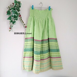  Titicaca 2way окантовка One-piece длинная юбка maxi юбка этнический Asian новый товар не использовался свободный размер 