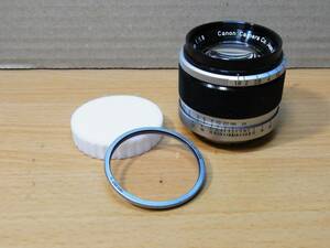 【ジャンク】CANON 50mm F1.8 L39マウント　当時の純正保護フィルター付き