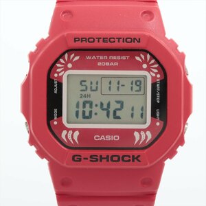 ■ 1円 ～ 中古 訳あり 参定1.4万■ カシオ CASIO ■ G-SHOCK DW-5600DA-4JR ■箱説 メンズ レッド ダルマ 達磨 BlackEyePatch 黒眼帯