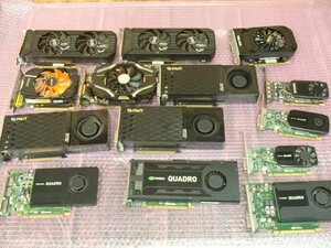 △1円から グラフィックボード いろいろ ジャンクセット Geforce GTX 1080 GTX 1060 GTX 750Ti Quadro K4000 P1000 他 計14個△