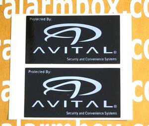 AVITAL アビタル USA セキュリティ アラーム ブランド ステッカー 2枚1組 内貼り/外貼り兼用 送料無料 即決 新品 Clifford Viper バイパー