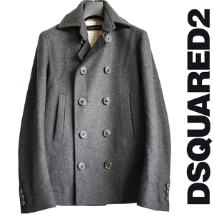 正規品 ディースクエアード DSQUARED2 ウールメルトン ダブルブレステッドコート ジャケット ライダースブルゾン