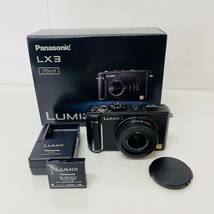 動作品　Panasonic LUMIX DMC-LX3 ブラック コンパクトデジタルカメラ 箱あり　i15303 60サイズ発送 _画像1