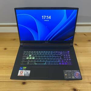 美品　動作良好　Katana-17-B12VFK-038JP　CPU：第12世代 インテル Core i7 12650H 1TB 16GB GeForce RTX 4060 Windows 11 Home　 i15907