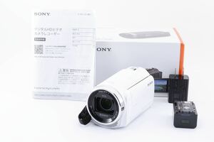 1円～極上品＊Sony HDR-CX680 ビデオカメラ ホワイト ソニー 元箱付 付属品多数