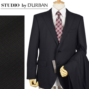 *STUDIO by D'URBAN Studio bai Durban * autumn winter [2 pants ] shadow check pattern Super100'S wool suit black /BB6
