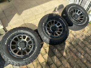 ジムニーシエラ専用　デルタフォースオーバル 6Jx16 、 タイヤBF- Goodrich All- Terrain 215／70R16 5本セット　キックスモノリスナット付