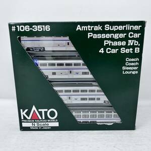 【現状品】 KATO ♯106-3516 アムトラック スーパーライナー フェイズ4 4両セット B 外国車両 / カトー Amtrak Superliner Passenger Car