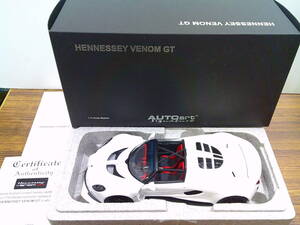 yv107【ミニカー/AUTOaｒｔ】1/18「ヘネシー・ヴェノムGT(WHITE)」HENNESSEY VENOM GT