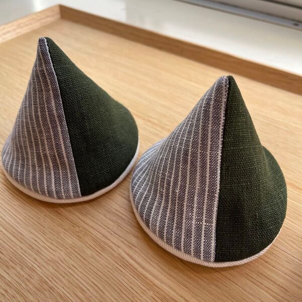 三角鍋つかみ ハンドメイド リネン