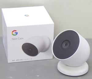 グーグル スマートカメラ Google Nest Cam GA01317-JP 屋内/屋外対応 バッテリー式 HDR ナイトビジョン セキュリティ 防犯カメラ used　２