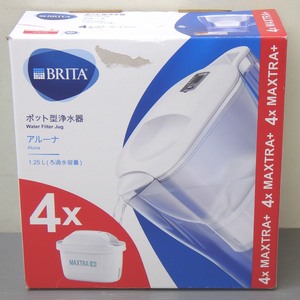 新品箱傷み ブリタ 浄水 ピッチャー アルーナ 2.4L マクストラ プラス カートリッジ4個付 BRITA ALUNA MAXTRA + PLUS ポット