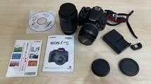 【中古】CANON EOS KissX7 デジタル一眼レフ 13年製 DS126441 レンズセット 1800万画素 液晶モニタ3インチ フルHD 動作確認済み 現物のみ_画像1