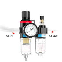 エアーレギュレーター 圧力 調整 水分 分離 除去 エアツール 工具 コンプレッサー フィルター サビ防止 オイル ゲージ カプラ セパレータ_画像2