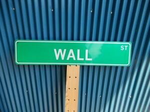 アメリカ ストリートサイン WALL ST レプリカサインプレート USA LA カリフォルニア 通り名 住所表記 標識