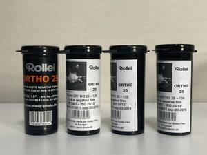 Rollei ORTHO 25 120 4本セット ローライ オルソ 白黒 モノクロフィルム 22