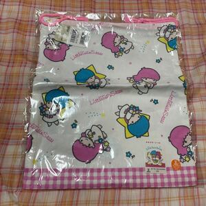 リトルツインスターズ　キキララ　1989年　サンリオ　Sanrio 巾着　レトロ　当時物　未開封品　日本製