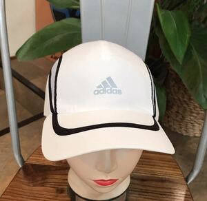 adidas／アディダス／ランニングキャップ／ホワイト系／サイズ54〜57㌢