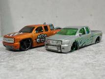 ★HW NISSAN Titan Chevy Silverad 2台セット ニッサン タイタン シボレー シルバラード トラック ピックアップ Truck Pickup Custom★_画像1