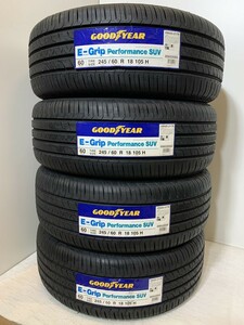 保管袋付【送料無料】未使用夏タイヤ ４本セット 245/60R18 105H(SGY185)GOODYEAR E-Grip Performance SUV 245/60/18 20年～21年