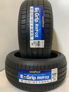 保管袋付【送料無料】未使用品 ２本セット 225/40R19 93W XL(SGY100-20)GOODYEAR E-Grip RVF02 225/40/19 ミニバン用　2020年～