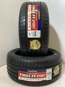 保管袋付【送料無料】２本セット 未使用夏タイヤ 245/40R19 98Y ZL(SGY121-22)GOODYEAR EAGLE F1 SPORT 245/40/19 2020年～2021年