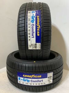 保管袋付【送料無料】未使用夏タイヤ ２本セット 245/35R19 93W XL(SGY215-1)GOODYEAR E-Grip Comfort 245/35/19 20年～21年