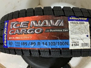 【送料無料】１本のみ 未使用スタッドレス 185/80R14 102/100N(WGY010-1)GOODYEAR ICE NAVI CARGO 2018年 185/80/14