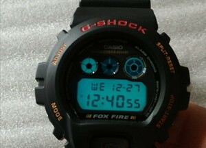 美品 カシオ CASIO G-SHOCK 3230 DW-6900B FOX FIRE デジタル文字盤 腕時計 2023年12月購入