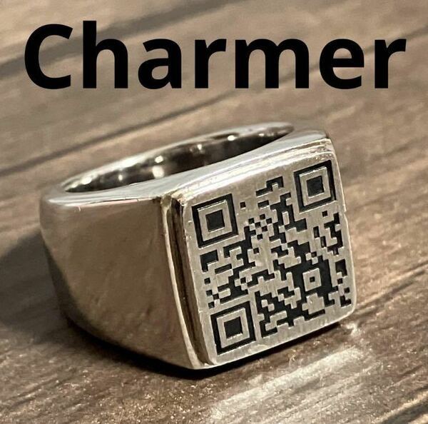 【m】Charmer ジミーズチャーマー SV925 指輪 16号 QRコード シルバーリング