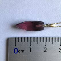 K18YG 7.74ct ピンク トルマリン ペンダント ネックレス 鑑別書付き 天然 gold pink tourmaline pendant necklace_画像5