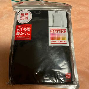 送料無料　新品 ユニクロ 極暖 UNIQLO ヒートテック エクストラウォームクルーネックTシャツ　長袖 サイズ120cm 09ブラック　黒　送料込み