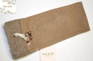 PJ-1　新品本物即決　指なし手袋　PAUL&JOE　ポールアンドジョー　レディース猫フィンガーレスグローブ　有名ブランド　女性用プレゼント等