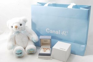 ヨンドシー SV シルバー ネックレス 1.6g Canal4℃ クマのぬいぐるみつき