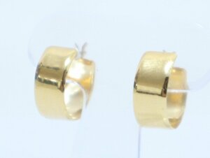 【1円スタート】K18 刻印 イエローゴールド ピアス 総重量約1.00g 12-A049/1/60L