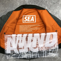 ▲ WIND AND SEA ウィンダンシー REVERSIBLE MA-1 リバーシブル ナイロン ジャケット カーキ 緑 サイズM WDS-19A-JK-07 104_画像4